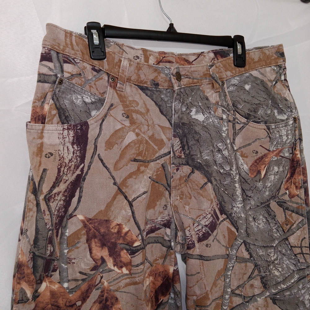 Wrangler Mossy Oak Fusion 3D Camo Jeans Mens 34x30 Double Knee Hunting 97GR1FS - Picture 2 of 11